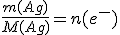 \frac{m(Ag)}{M(Ag)}=n(e^-)